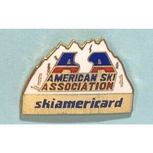 American. Ski Association ,Ski Americard , lapel Pin
